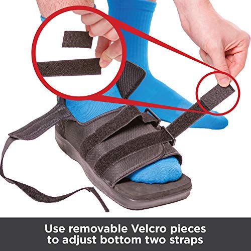 [Australia] - BraceAbility Post-op Shoe for Broken Foot or Toe | Medical / Surgical Walking Shoe Cast Boot, Stress Fracture Brace & Orthopedic Sandal with Hard Sole (LARGE - FEMALE) Large (Pack of 1) 