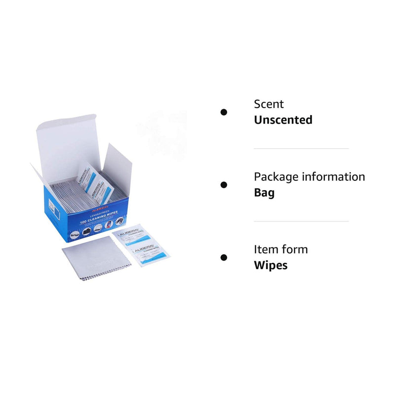 [Australia] - Pre-moistened Lens and Glass Cleaning Wipes?Portable Screen Wipes Travel Cleaner for Glasses, Camera, Cell Phone, Smartphone, Tablet and Other Delicate Surfaces (100 pack) 