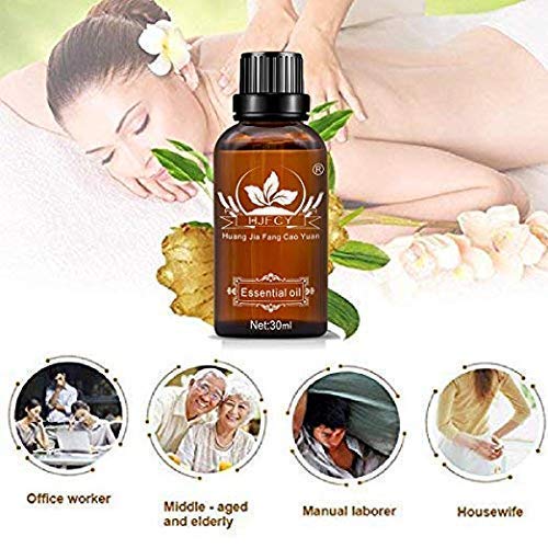 [Australia] - 5 Pack Ginger Oil,100% Pure Natural Lymphatic Drainage Ginger Oil,SPA Massage Oils,Repelling Cold and Relaxing Active Oil-30ml 