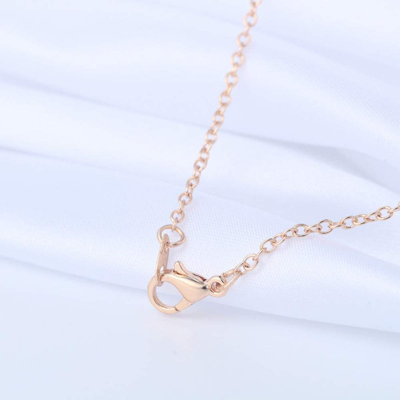 [Australia] - MIXIA Minimalist Double Kissing Giraffes Necklace Abstract Simple Animal Pendant gold 