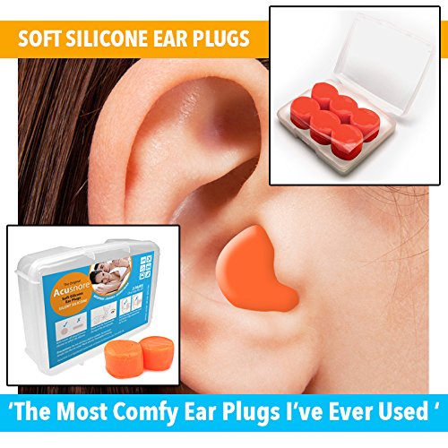 [Australia] - Ear Plugs for Sleeping Acusnore® Noise Cancelling Ear Plugs Suitable Snoring Aids for Men & Women Includes x6 Pairs of Earplugs 