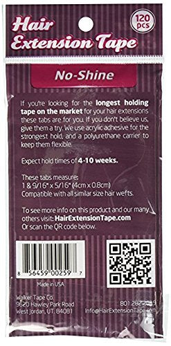 [Australia] - Walker Tape No Shine Bonding Double Sided, 4 cm x 0.8 cm, 120 Piece (2 Pack), one Color 