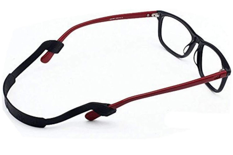 [Australia] - 3Pcs Black Elastic Silicone Anti-Slip Eyeglasses Strap Band Eyewear Retainer Eyeglasses Elastic Cord Holder Suitable for Kids Adult 