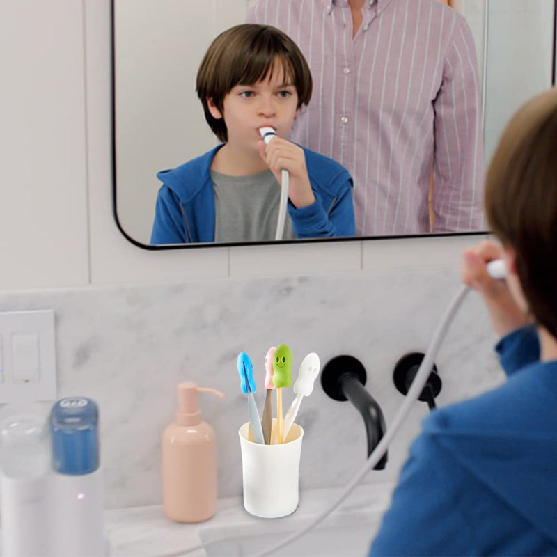 [Australia] - Travel Toothbrush Head Cover Case for Kids, Children Silicone Protector Cap, Dustproof Toothbrush Protect Case (Set of 8) Set of 8 