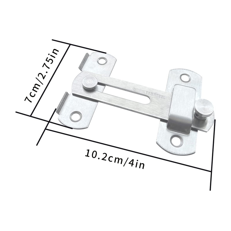 [Australia] - 2pcs Stainless Steel Gate Latches Barn Door Lock,Flip Lock Latch, Suitable for Door and Window Slide Lock Barn Door 