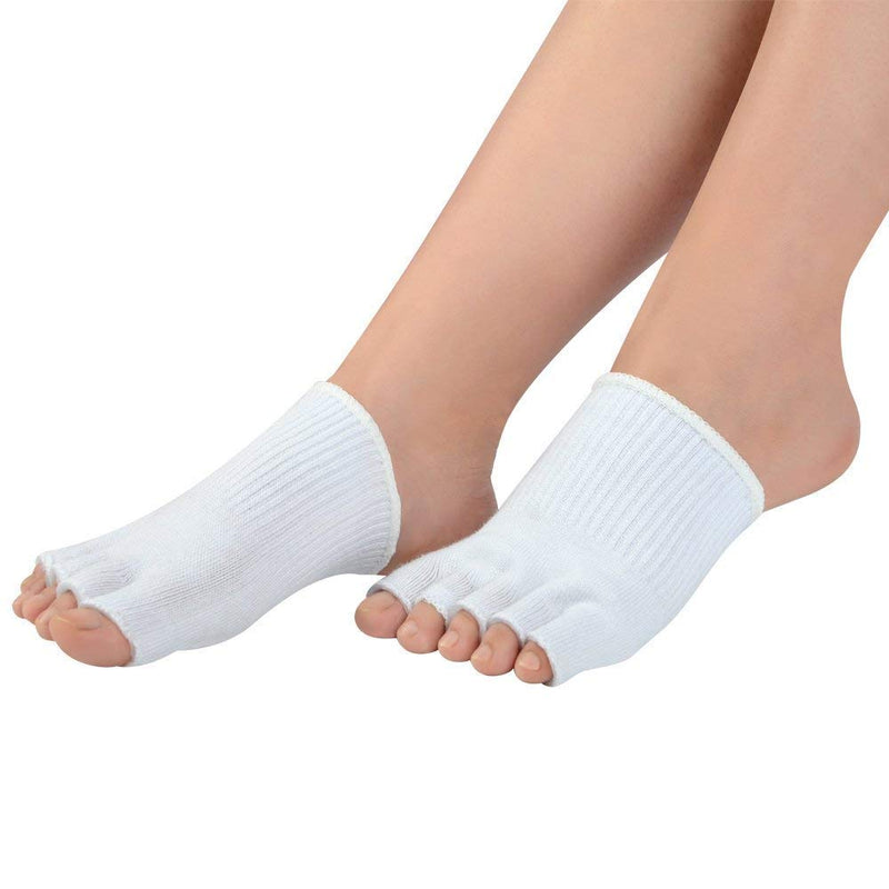 [Australia] - PEDIMEND Gel-Lined Moisturizing Compression Toe Separating Socks (1PAIR - 2PCS) | Toe Alignment Socks | Toes Spreaders, Spacer & Separator | For Men & Women | Foot Care 