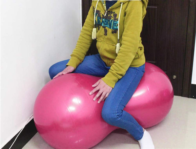 [Australia] - KRUIHAN Peanut Shaped Yoga Ball Exercise - Home Sports Gym Weight Loss Balance Training Physical Therapy Equipment Pink 