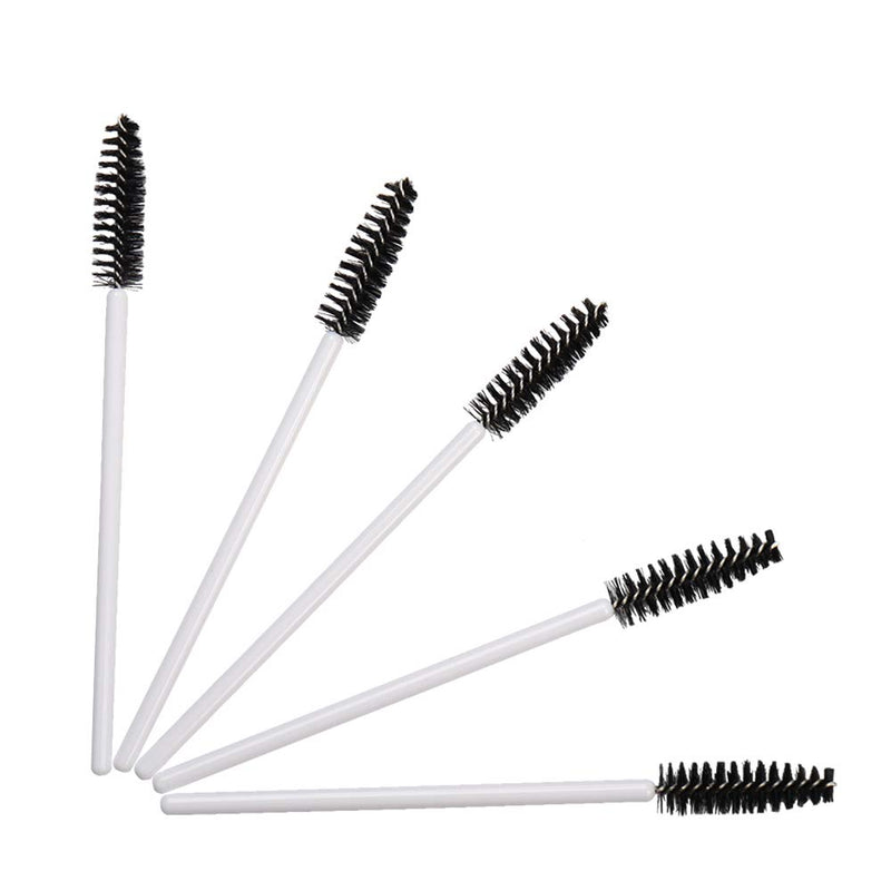 [Australia] - 300 Pack Eyelash Mascara Wands Disposable Lash Brushes for Extensions Makeup Brush Applicators Tool Kit, White/Black 