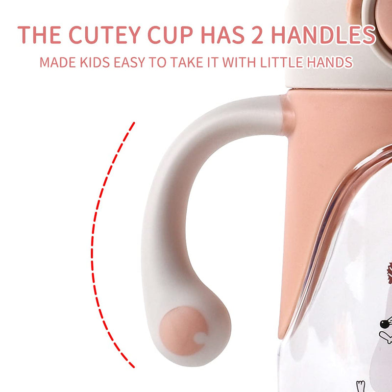 [Australia] - Sippy Cup for Toddlers-240 ml, Baby Cup Suitable from 8+ Months,Learner Cup Night Trainer Cup ,Independent Drinking, Spill-Free Toddler Cup,Leak-Proof Silicone Spout, BPA-Free-Apricot Apricot 