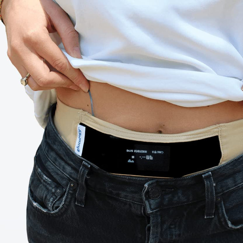 [Australia] - Glucology Insulin Pump Waist Belt | Fanny Pack for Running or Travel - Diabetes Supplies Pouch and Accessories for Men and Women -Slim, Discreet Design - (Black, L - 30'' to 38") Large Black 