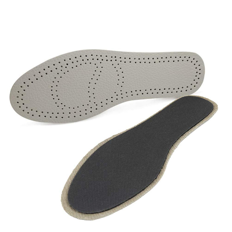 [Australia] - Healifty 1 Pair Leather Insoles Breathable Sweat Absorb Sport Inserts Shoes Cushions for Men Women Size 39-40 