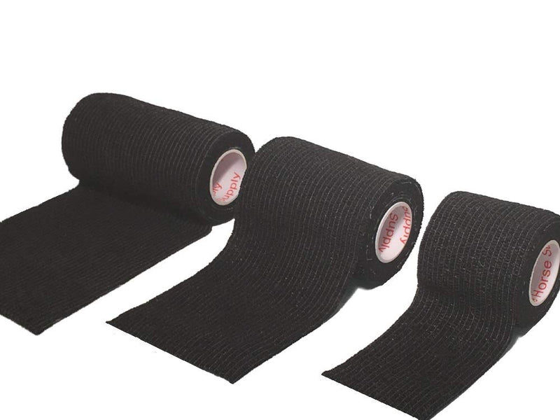 [Australia] - 2 Inch Self Adhesive Medical Bandage Wrap Sport Tape (Black Bean) (6 Rolls) Self Adherent Cohesive First Aid Sport Flex Wrist Ankle Knee Sprains and Swelling Black Bean 6 Count (Pack of 1) 