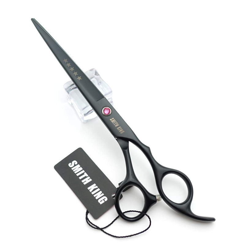 [Australia] - 7.0 inch hair scissors set Hair cutting scissors & thinning scissors with razor combs in 1 set (Black) 