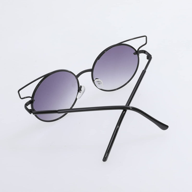 [Australia] - TIFFAXA Kids Sunglasses for Boys Girls Age 3-12 - Shatterproof UV400 Toddler Children Sun Glasses Metal Black 
