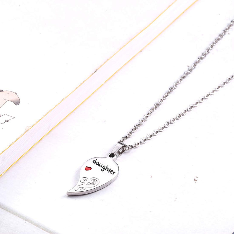 [Australia] - Anlive Mother Daughter Half Heart Necklaces Friendship Jewelry for Her Silver 