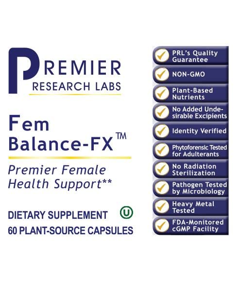 [Australia] - Premier Research Fem Balance-FX, 60 Capsules, Vegan Product - Comprehensive Female Formula for Premier Female Health Support 