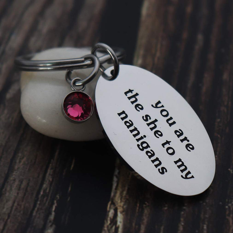 [Australia] - Beeshion You're My Favorite Bitch to Bitch About Bitches with Keychain Funny BFF Birthday Gift Friendship Jewelry Gift for Her You are the she to my nanigans 