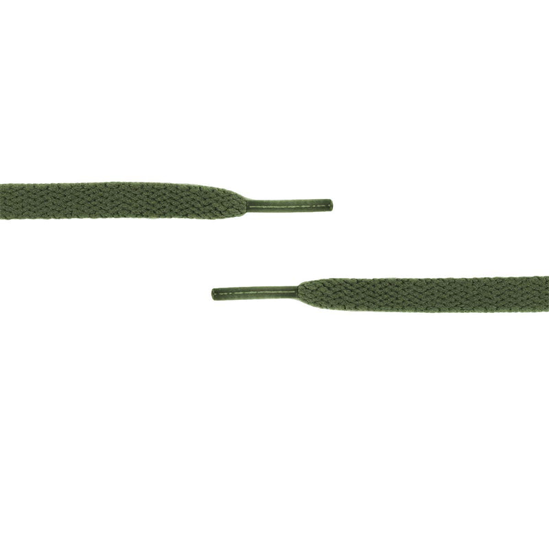 [Australia] - AOMIDI Flat Shoelaces 5/16" (2 Pair) - for Sneakers and Converse Shoelaces Replacements 27" inches (69 cm) Army Green 