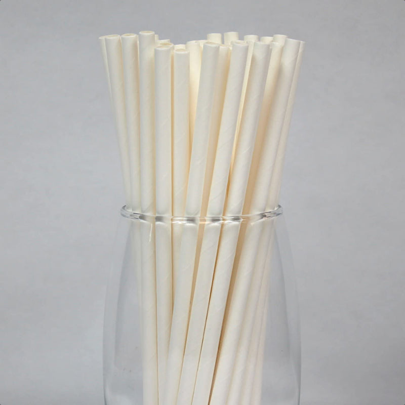 [Australia] - White Paper Straws (6mm x 200mm) - Pack Size 500 - Made in Britain - Biodegradable/Eco-Friendly/Highly Durable/Food Safe/Suitable for All Occasions 