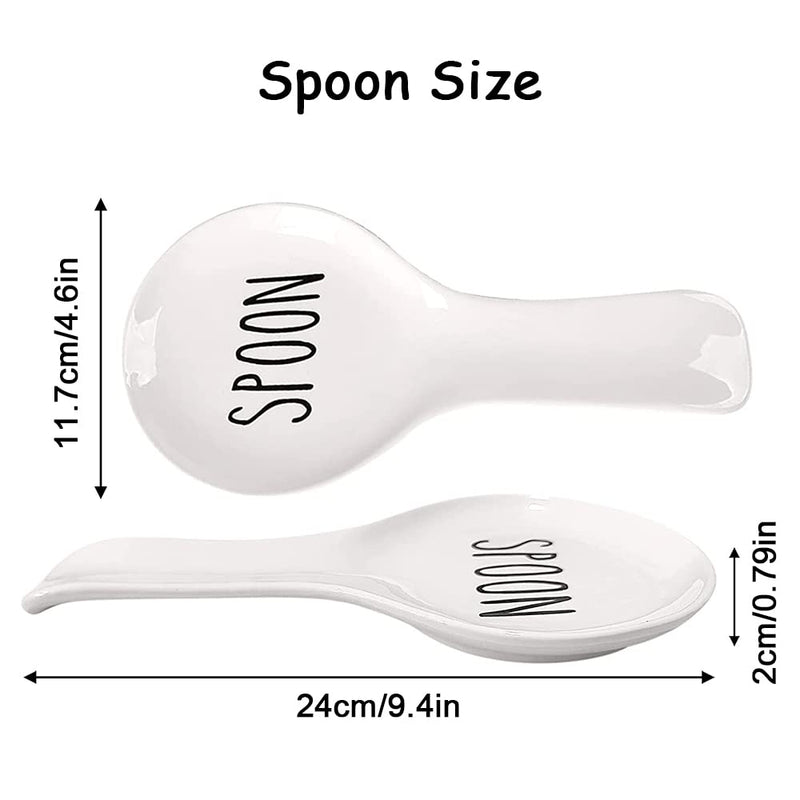 [Australia] - Spoon Rest for Kitchen Counter,Ceramic Spoon Holder,Ceramic Utensil Holder,Large Size Cooking Utensil Kitchen Spoon Rest -Essential Kitchen Gadgets & Accessories 