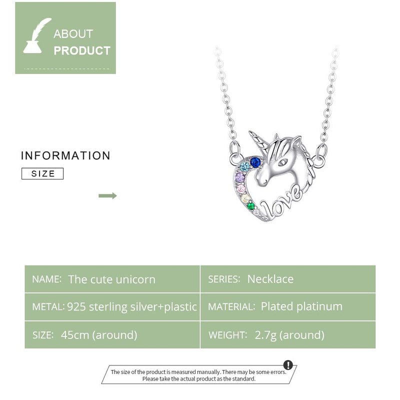 [Australia] - Necklaces for Teen Girls S925 Sterling Silver Unicorn Cute Pendent Necklace Gifts for Teenage Girls Kids 