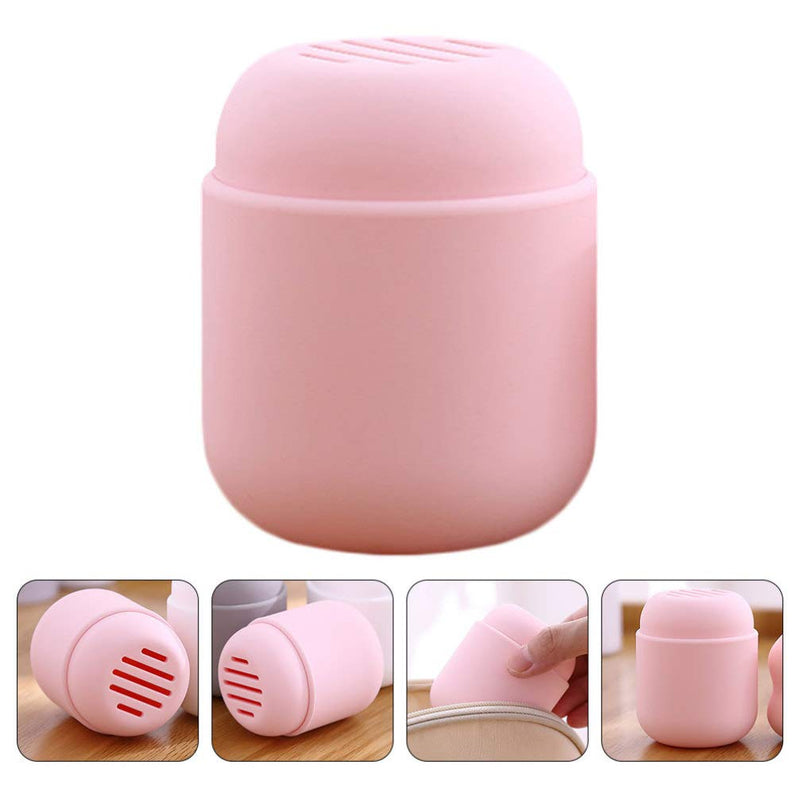 [Australia] - Beaupretty Makeup Sponge Holder Makup Blender Holder with Cover Cosmetic Sponge Carrying Container Foundation Blending Sponge Makeup Puff Travel Case (Pink) 