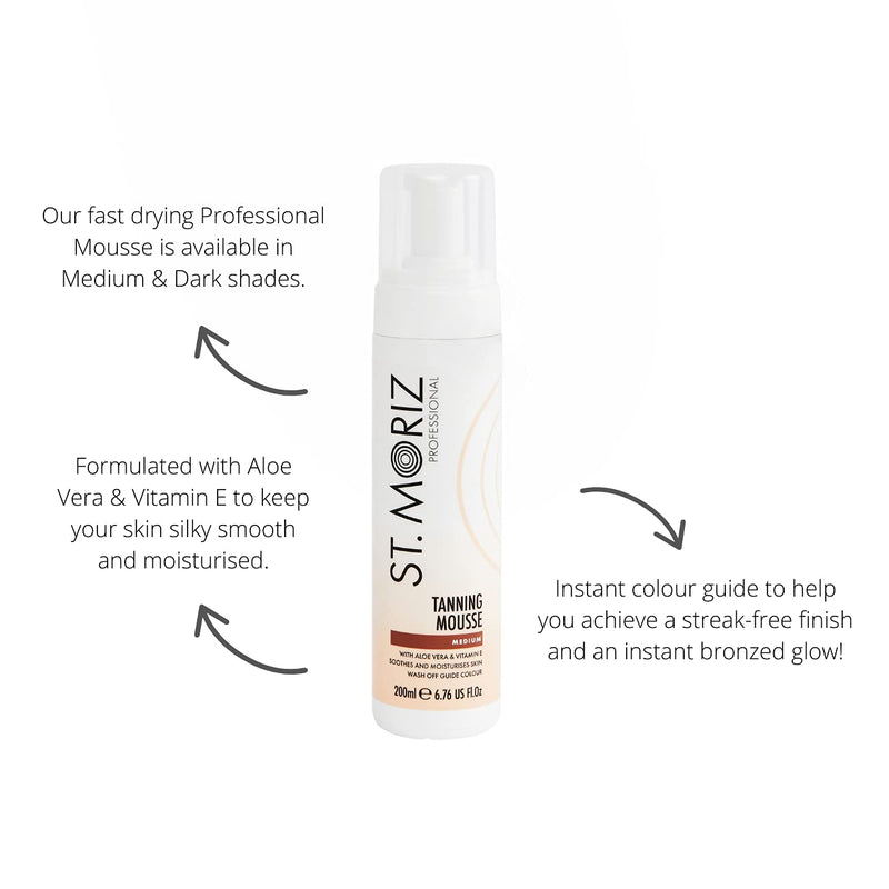 [Australia] - St. Moriz Self Tanning Self - Tanning Mousse Color Medium (With Olive Milk and Vitamin E) 6.7 oz 