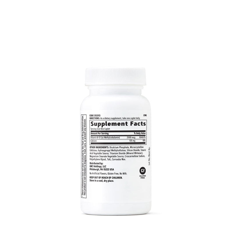 [Australia] - GNC Methyl B-12 2500 mcg - 100 Caplets 