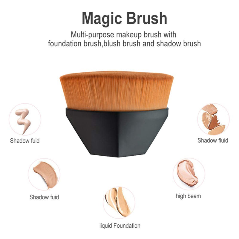 [Australia] - AKOAK 1 Pack Magic Foundation Brush, Portable Exquisite Makeup Brush, with Storage Box, for Mixing Liquid, Cream or Flawless Foundation Makeup 
