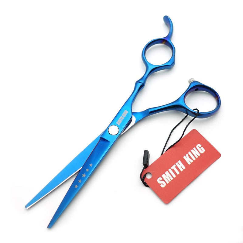 [Australia] - 6.0 inch hair scissors set hair cutting scissors & thinning scissors with razor&comb in 1 set (Blue) 