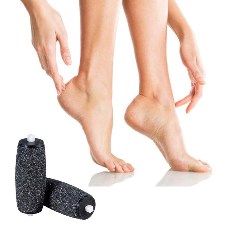 [Australia] - 10 Extra Coarse Replacement Roller Refill Heads Compatible with Perfect Electronic Foot File with Diamond Crystals Black 