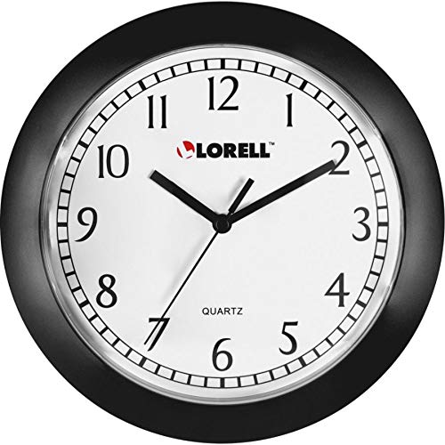 [Australia] - Lorell Wall Clock with Arabic Numerals, 9-Inch, White Dial/Black Frame 