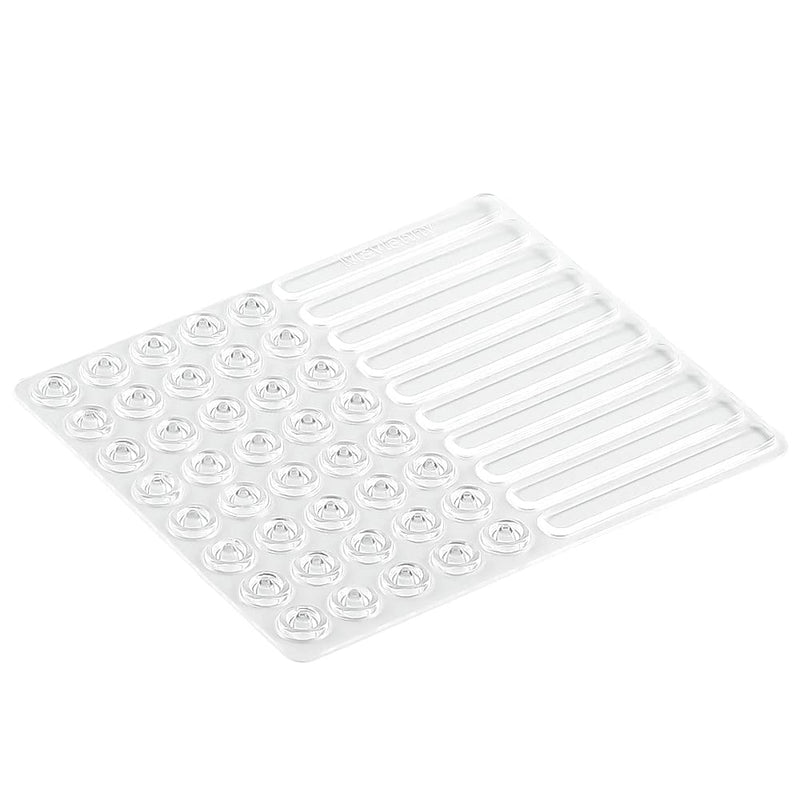 [Australia] - Cabinet Door Bumpers Clear, Sound Dampening Cushion Pads,Glass Table Top Anti Slip Pads, Soft Close Self Adhesive Rubber Bumper Strip ( Round and Rectangular, 50 PCS ) 1 