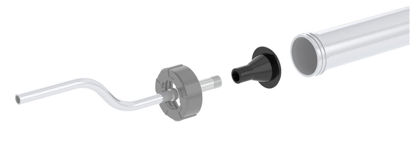 [Australia] - Albion Engineering Company 966-2 3/8" Nozzle Adapter for Albion B-Line Sausage Guns with 873-5 Black Plastic Front Cap 