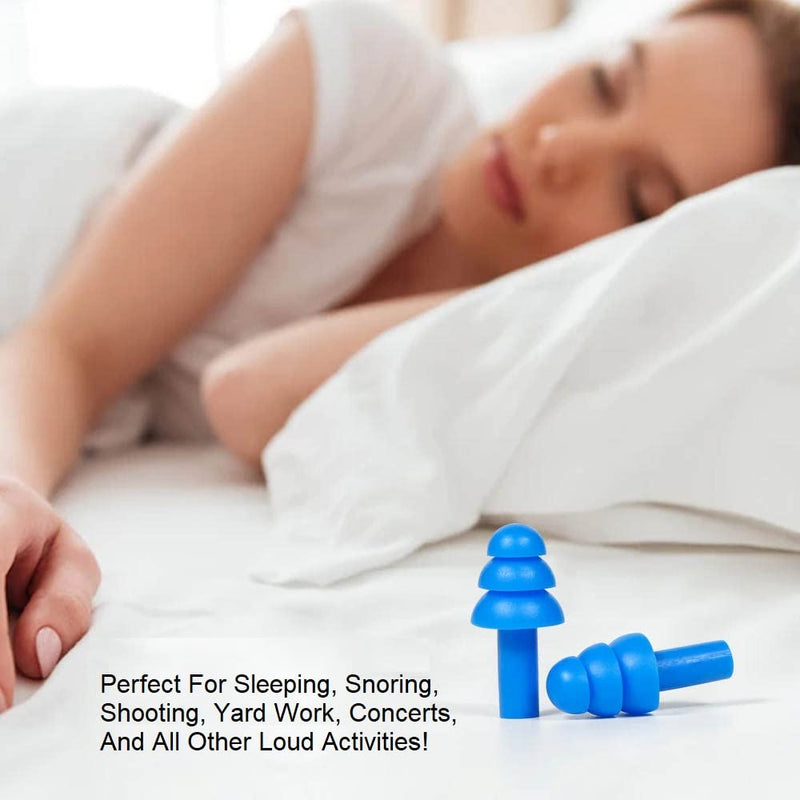 [Australia] - 50 Pairs Soft Silicone Reusable Washable Ear Plugs NRR 28dB for Sleeping Swimming Noise Hearing Protection Earplugs Music Concerts Construction Shooting Hunting Motor Sports 100 