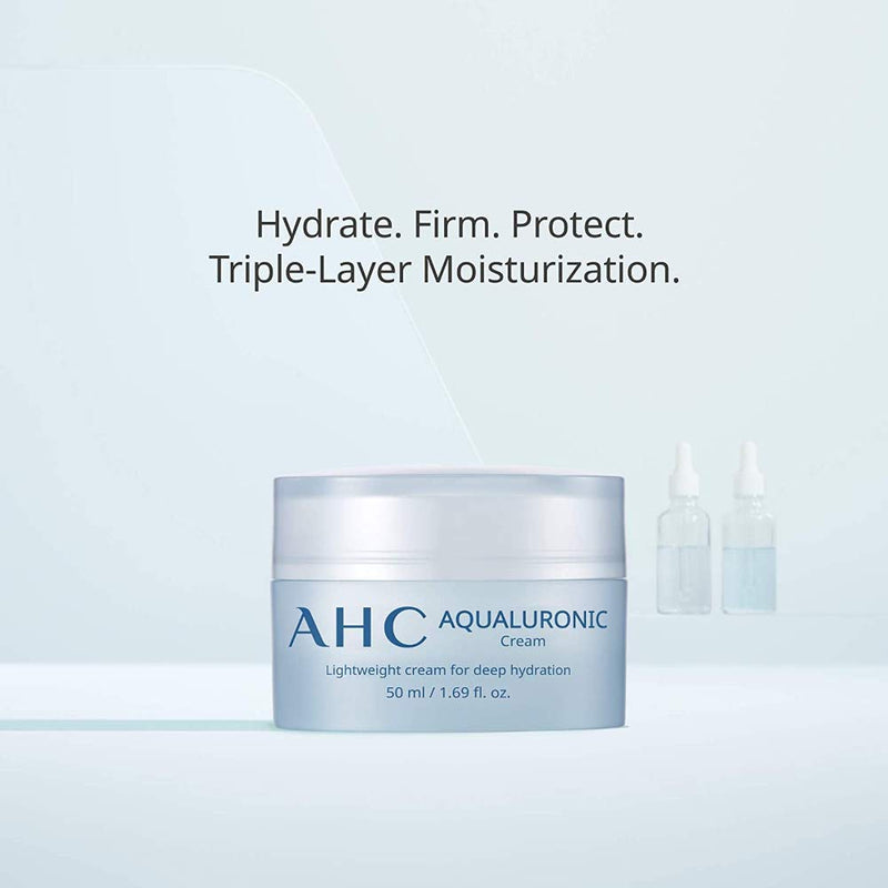 [Australia] - AHC Hydrating Aqualuronic Face Cream with Hydrating Triple Hyaluronic Acid Korean Skincare 50 ml 