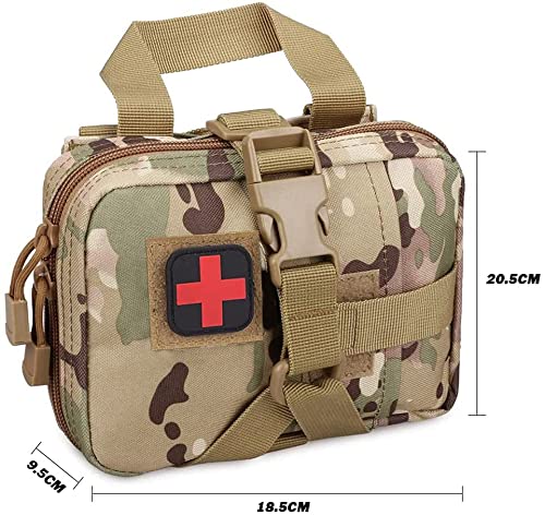 [Australia] - First Aid Kit Car Survival Kit for Outdoor Travel Medical Multipurpose Waist Bag Military Accessories (Camouflage) Camo 