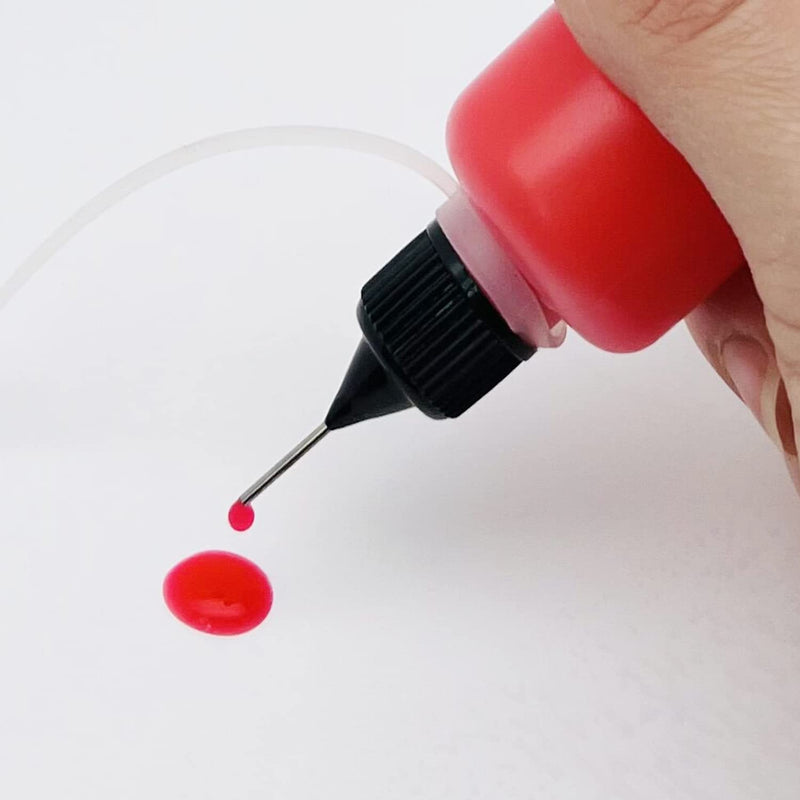 [Australia] - 5 Pcs Precision Tip Applicator Bottles, MYYZMY 4 Ounce Translucent Glue Bottles, with 2 Mini Funnel, 5 Color Lid 