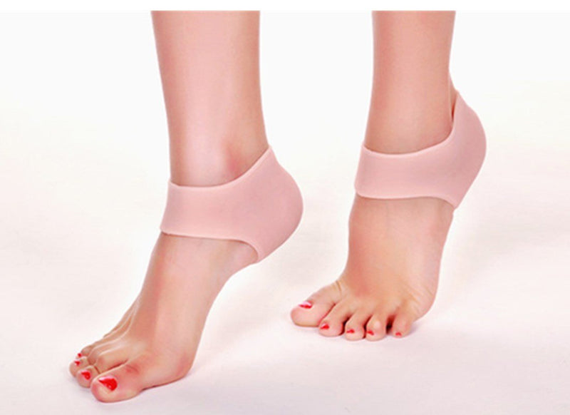 [Australia] - CareforYou® Unisex Silicone Moisturizing Gel Foot Heel Heel Protector Insole Sock Foot Care Pain Relief Anti-Cracking Cushion Pad (Skin) Skin 