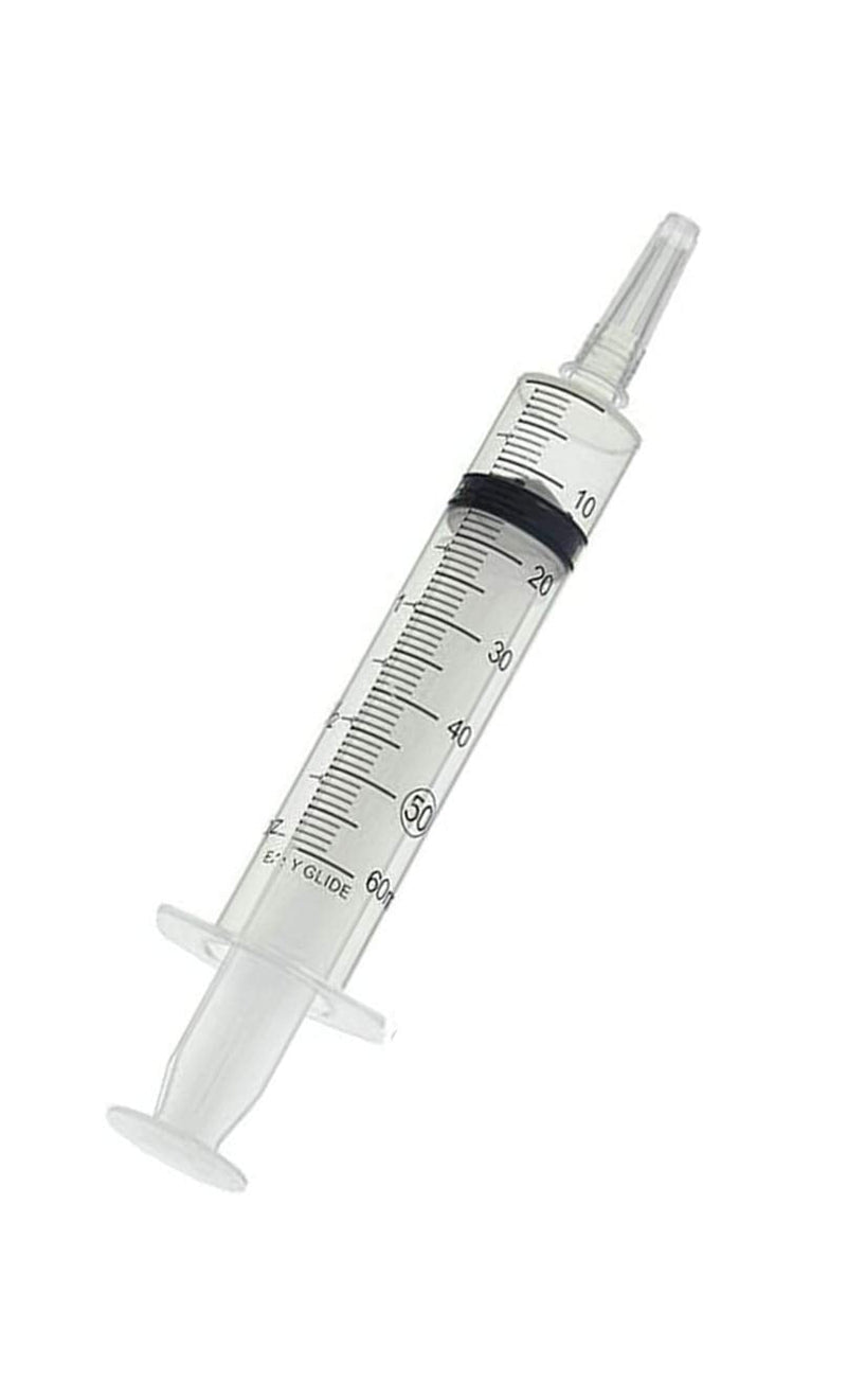 [Australia] - Easy Glide 60ml 60CC Catheter Tip Disposable Syringe with Covers - 5 Sterile Syringes 