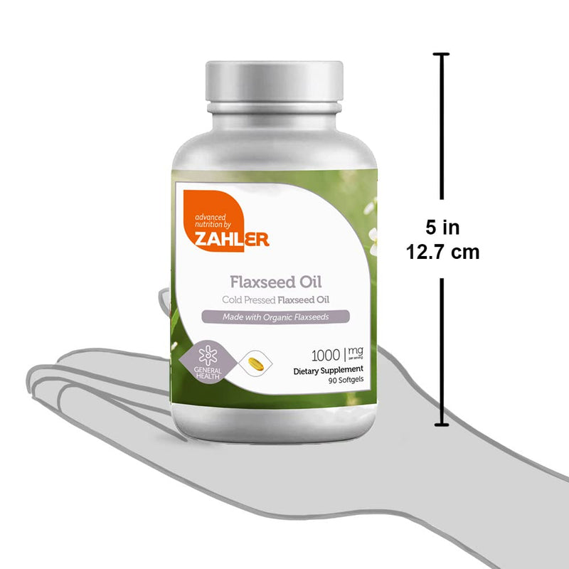 [Australia] - Now Vegetarian! Zahler Flaxseed Oil, Organic Flax Seed Oil, Cold Pressed Flax Oil Supplement, Certified Kosher, 90 SoftGels 