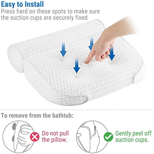 [Australia] - Fitheaven Bath Pillow for Bathtub. Tub Pillow for Women & Men,with 3D Air Mesh Breathable,Helps Support Head, Neck, and Back 