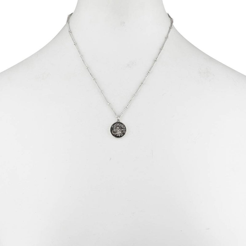 [Australia] - Lux Accessories Burnish Silver Scorpio Astrological Pendant Charm Necklace 