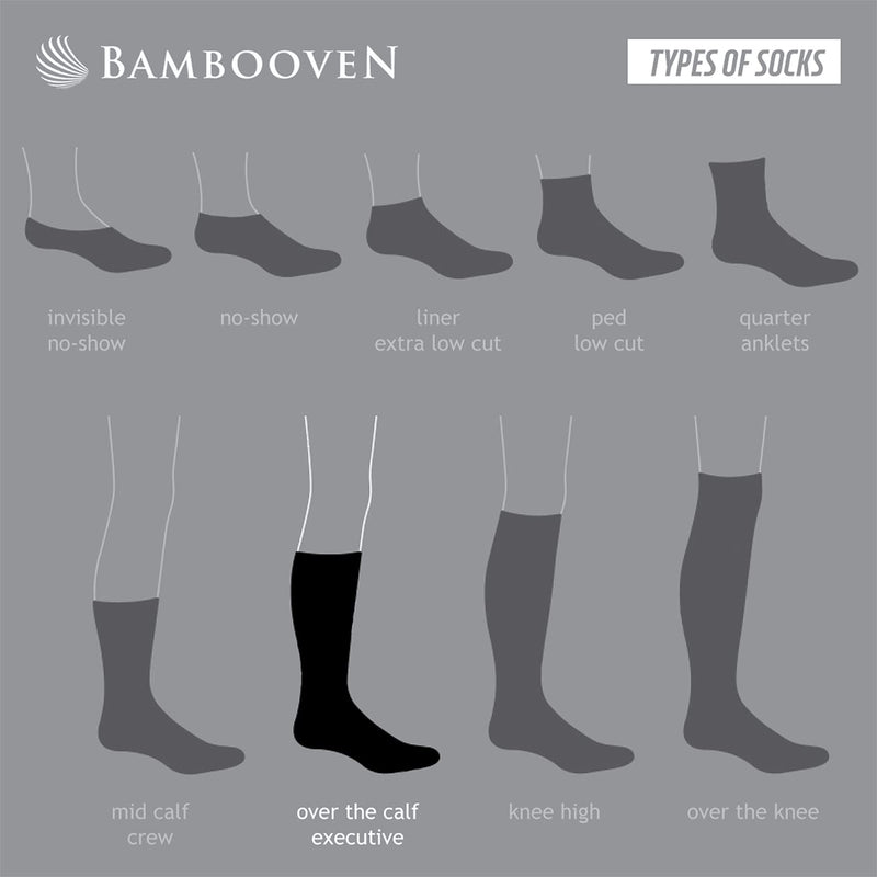 [Australia] - Bambooven Men’s Diabetic – Premium Bamboo, Super Soft, Odor Free & Breathable, Calf Socks, Crew Socks (2 Pack) Brown-gray 