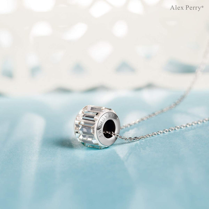 [Australia] - Alex Perry Christmas Jewelry Gifts Necklace for Women, ✦Rotating Elf✦ Bead Pendant Necklace 925 Sterling Silver Chain, with Crystals from Swarovski Gifts for Women Ladies Girls clear rotating bead necklace 