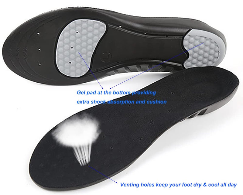 [Australia] - Insoles Memory Foam Insoles Shoes Inserts for Men and Women, Kids, Providing Arch Support, Cushion and Shock Absorption, Relieve Foot Pain (L（Men's 8-12/ Women 10-15）) L（Men's 8-12/ Women 10-15） 