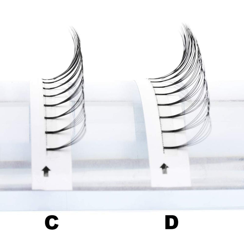 [Australia] - Pre Made Russian Lashes 5D Long Stem 0.10 C Curl 10mm Single Tray Russian Lashes Premade Russian Volume Lashes Pre Made Fan Lashes(L-5D-0.10C-10) 5D-0.10-C 