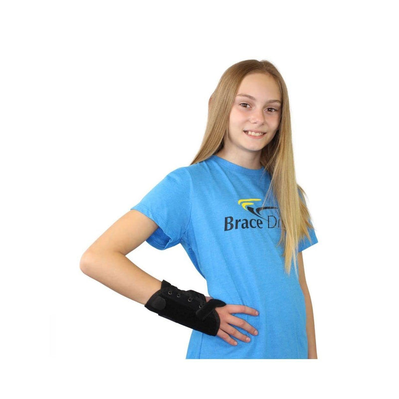 [Australia] - Kid’s Lace-Up Wrist Brace for Wrist Immobilization, Sprains & Strains, Carpal Tunnel Syndrome, & De Quervain’s Syndrome - Pediatric Sizes Offered in Left or Right Wrist by Brace Direct Left Wrist 