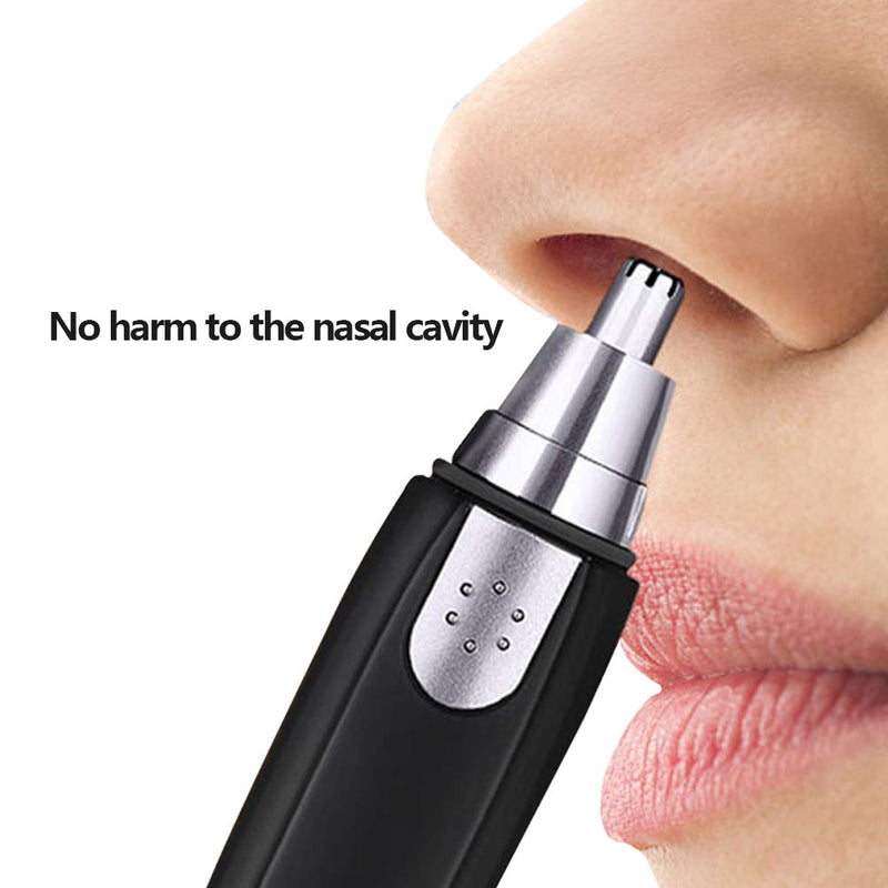 [Australia] - FOCCTS Nose Hair Trimmer, Battery-Operated Ear and Nose Hair Trimmer Clipper Painless Nose Hair Clipper with Stainless Steel Rotation Blades, AA Battery not Included 