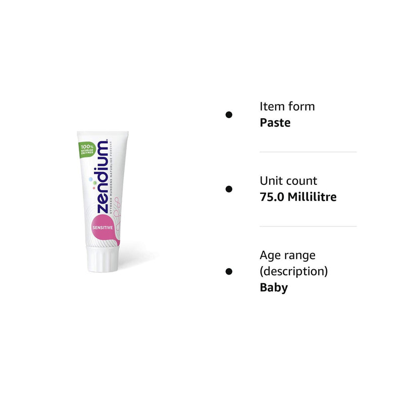 [Australia] - Zendium Sensitive Toothpaste 75ml - contains natural antibacterial enzymes and proteins - natural protection - suitable for sensitive teeth - SLS free, Triclosan free, 75 ml (Pack of 1) 